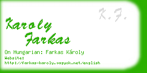 karoly farkas business card